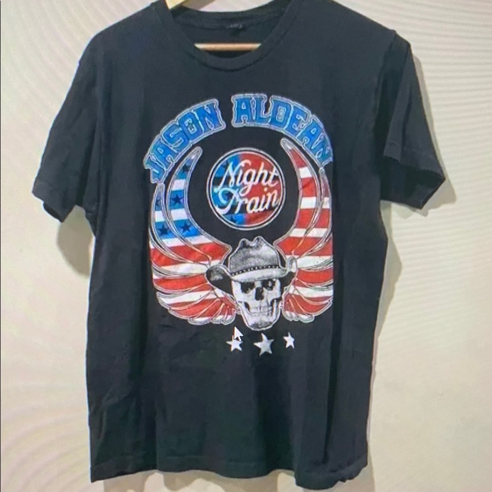 Black Graphic T-Shirt with Skull Design